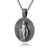 Virgin Mary Miraculous Medal Zinc Alloy Necklace