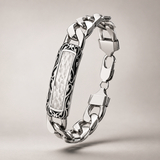 Hand-Hammered Textured Curb Chain Bracelet