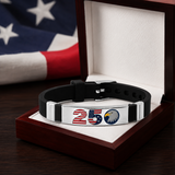 250 Years of Independence Bald Eagle & USA Flag Patriotic Silicone Bracelet