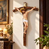 Jesus Christ Crucifix Wall Decor – Sacred Christian Cross for Home Prayer, Church & Faith Gifts