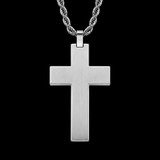 Modern Interwoven Stripe Cross Necklace – Bold Faith, Urban Style