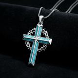 "By His Wounds We Are Healed" - Handcrafted Turquoise Crown of Thorns Cross - A Daily Symbol of Hope & Protection