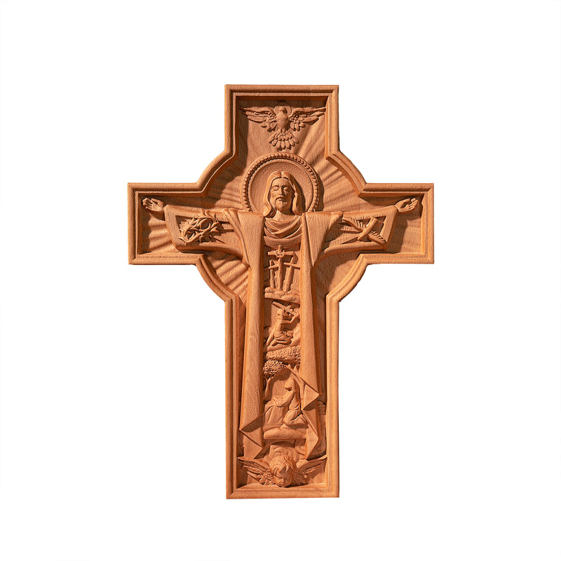 Bgcopper Ascension von Jesus Holz schnitzerei Kreuz-2023 NEUE VERSION