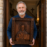 Christus Pantokrator Holzschnitzerei
