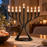 Light of Faith – Elegant 9-Branch Hanukkah Menorah | A Symbol of Hope, Blessings & Timeless Tradition