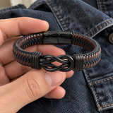 Men’s Infinity Knot Braided Bracelet – 21cm | Symbol of Loyalty & Enduring Connection