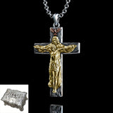 New Titanium/S925K Silver Trinity Cross Necklace