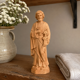 Joseph Beechwood Round Carved Tabletop Ornament