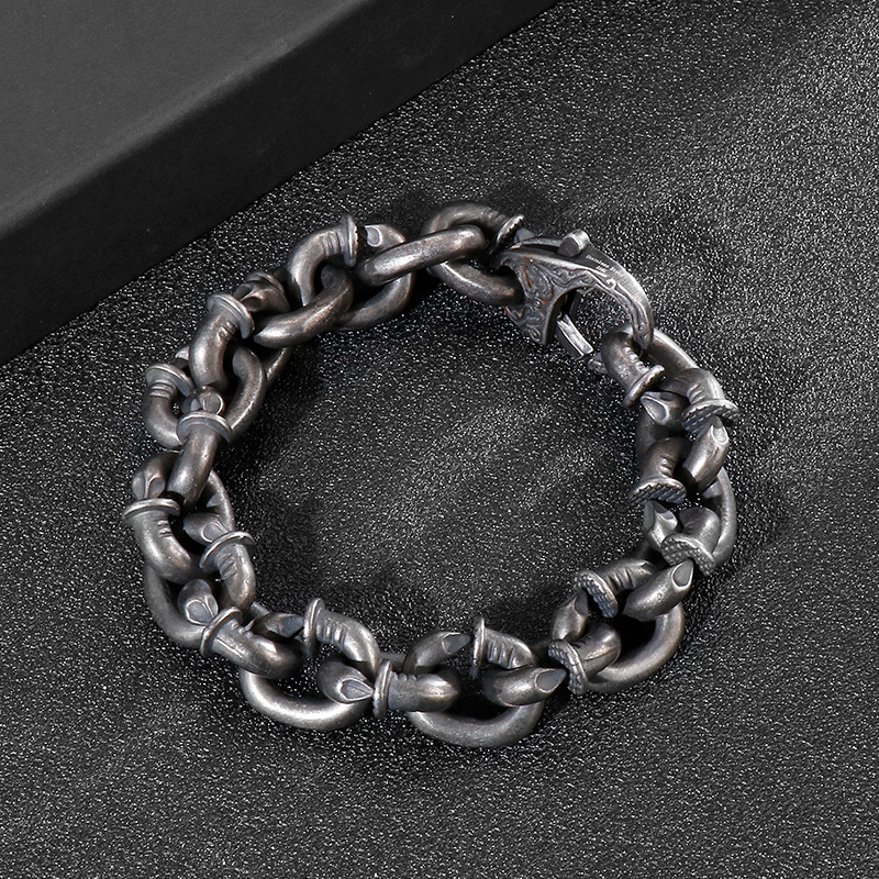 Men's Stainless Steel Spike Bracelet