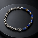 Boho Natural Stone Compass Beaded Bracelet jewelry product image