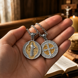 St. Benedict Home Blessing Titanium Steel Pendant