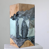 Virgin Mary Resin & Wood Night Light Ornament (Plug-in Version)
