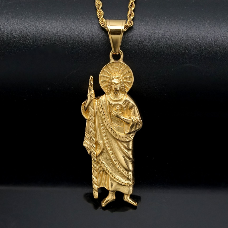 St. Jude Character Pendant Titanium Necklace