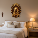 Bedroom wall above bed