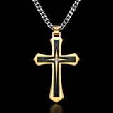 Modern Two-Tone Cross Necklace – A Bold Daily Reminder of Faith