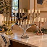 Light of Faith – Elegant 9-Branch Hanukkah Menorah | A Symbol of Hope, Blessings & Timeless Tradition