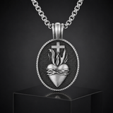 Sacred Heart Medallion Necklace