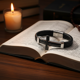 Bible candlelight faith scene