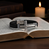 Bible candlelight faith scene