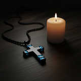Black Blue Cross - Candlelight Wood