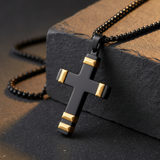 Black Gold Cross - Slate Stone