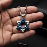 Blue Star of David Hand Hold