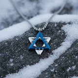 Blue Star on Snow Rock