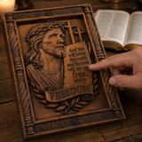 John 8:32 Hand-Carved Beechwood Christian Wall Plaque – The Truth Shall Set You Free