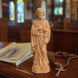 Joseph Beechwood Round Carved Tabletop Ornament