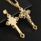 Golden St. Benedict Exorcism Cross - Blessings to you and your family