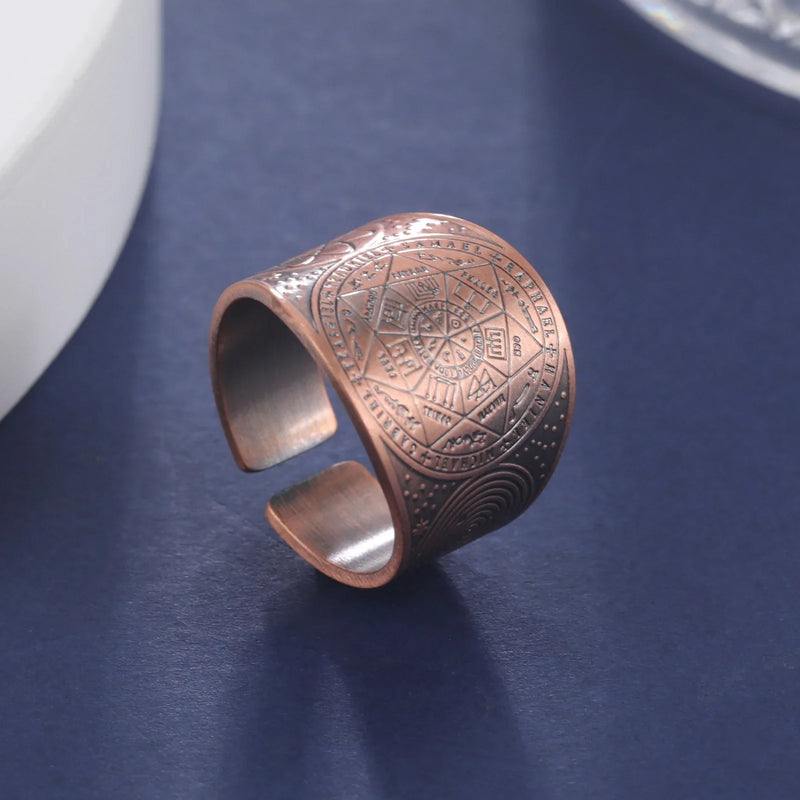 Seven Archangels Ring for Men Stainless Steel The Seal Of Solomon ...