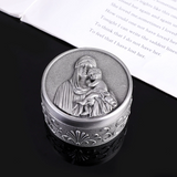 Divine Essence in a Box, Devout Heart through the Years - The Virgin Mary and Infant Jesus Jewelry Box