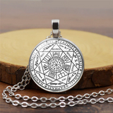 Seven Angels Necklace Pendant Protection Amulet Jewelry Archangel Jewelry Glass Photo Jewelry