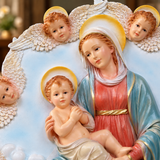 Virgin Mary & Baby Jesus with Angels Religious Decor