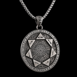 Seal of the Seven Angels Round Necklace Amulet