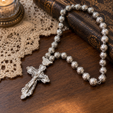Walk in Faith, Carry His Love – Sacred Crucifix Rosary Necklace, a Timeless Symbol of Jesus’ Protection, Hope & Blessings