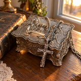 Trinity Crucifix Necklace – Father, Son & Holy Spirit Christian Cross Pendant