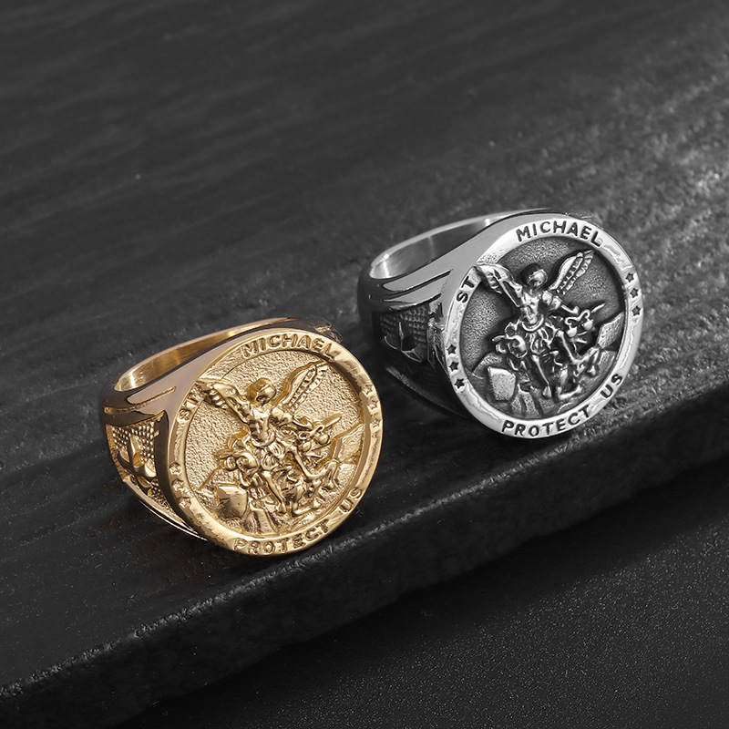 Archangel Michael Stainless Steel Ring