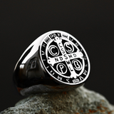Saint Benedict Medal Stainless Steel Ring