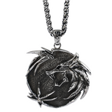 Wolf Head Steel Titanium Personalized Men's Necklace