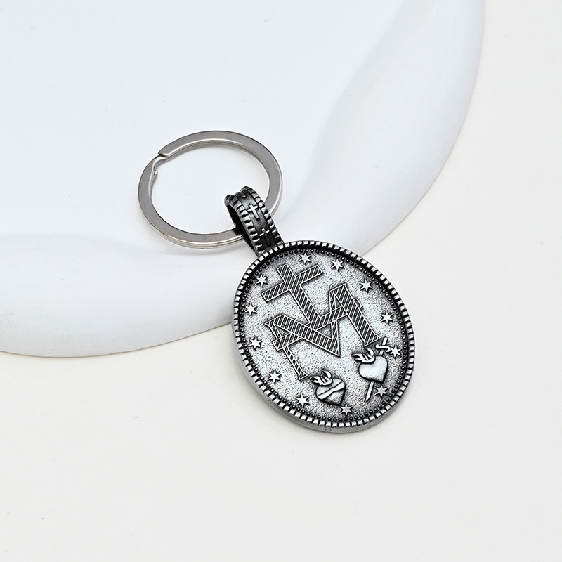 Virgin Mary Miraculous Medal Zinc Alloy Necklace
