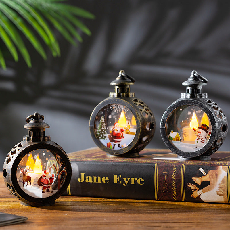 Christmas decorations LED Santa Claus snowman ornament props lights