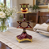 Vintage Burgundy Star of David Candle Holder – Faith & Heritage Home Decor