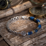 Boho Natural Stone Compass Beaded Bracelet
