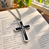 Modern Two-Tone Cross Necklace – A Bold Daily Reminder of Faith