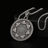 Seal of the Seven Angels Round Necklace Amulet