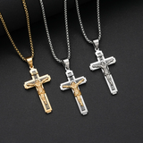 Stainless Steel Jesus INRI Cross Necklace