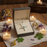 Candlelight wildflowers clover - sacred scene