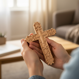 Carved Cross - Both Hands Natural Light