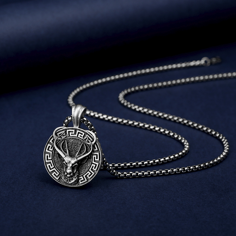 Christmas Elk Pendant Necklace